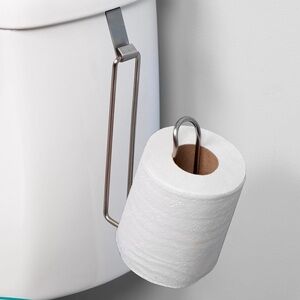 InterDesign Over the Tank Metal Toilet Paper Holder Bathroom Organizer